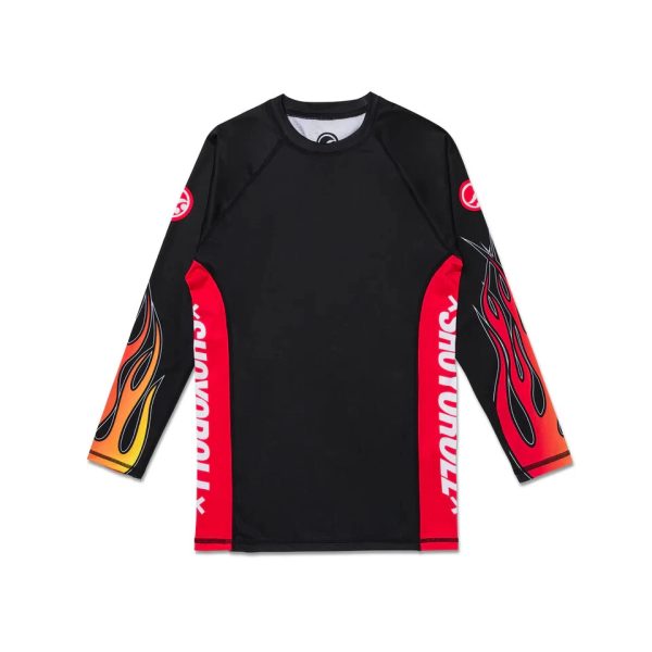 Shoyoroll FLAMES TRAINING RASH GUARD LS & FLAMES TRAINING FITTED SHORTS