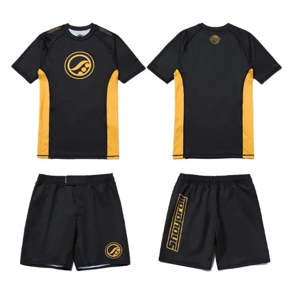 Shoyoroll Griffon Competitor Rash Guard SS & Training Fitted Shorts Jiu Jitsu
