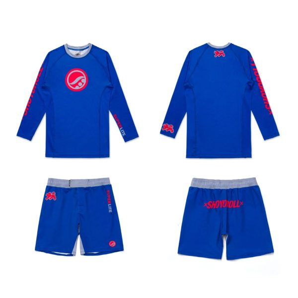 SuperLite Retro Batch #145 Shoyoroll Training Rash Guard LS Shorts Kimonos Bjj
